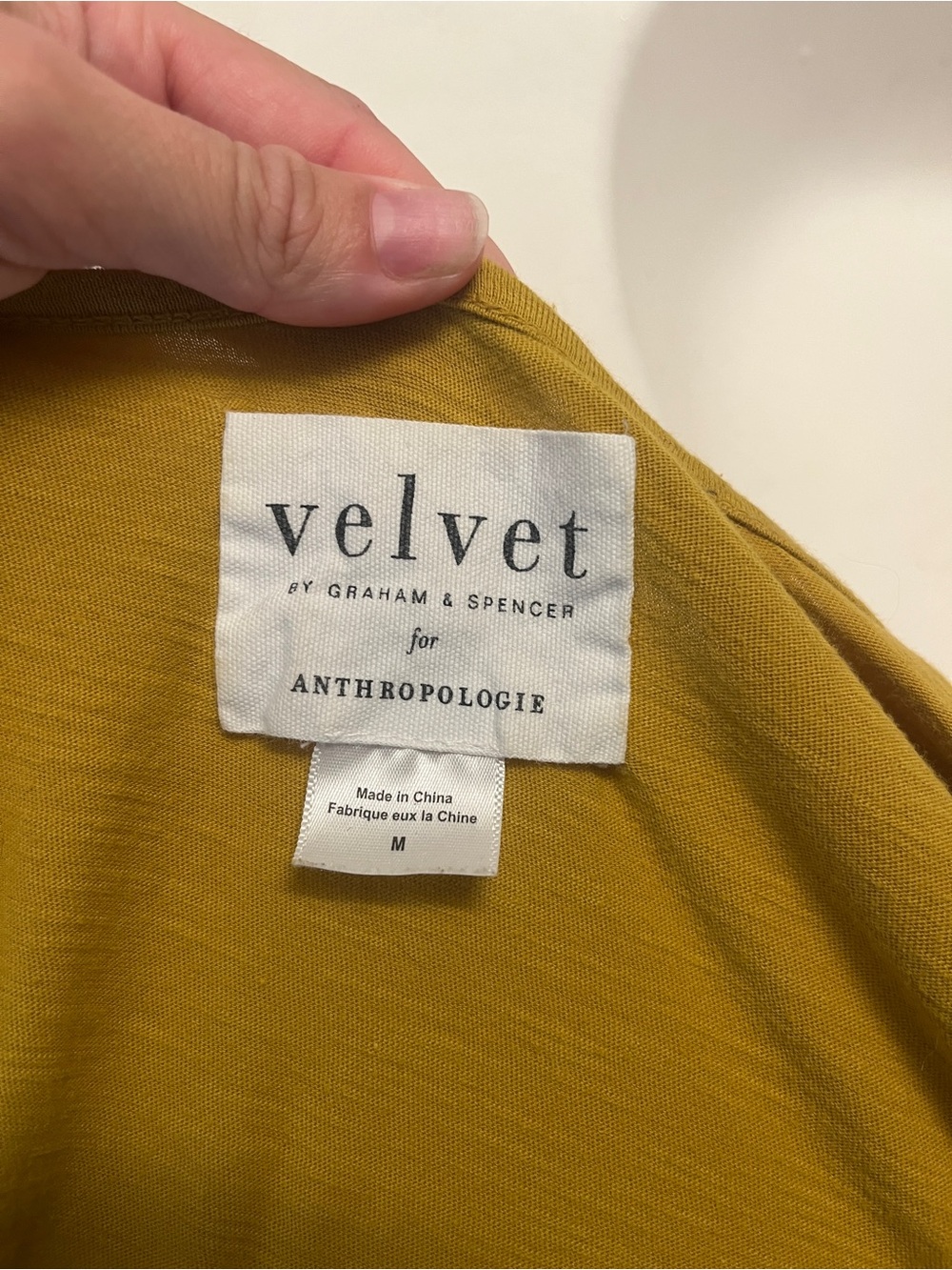 Anthropologie Mustard yellow Top